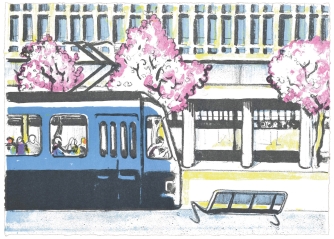 «Tram Nummer 7 am Bleicherweg», 2019 