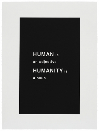 «Human is an adjective / Humanity is a noun», 2026