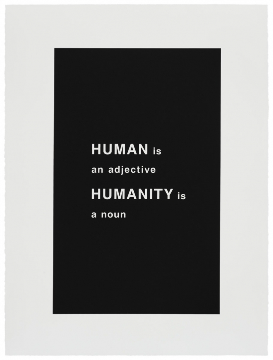 «Human is an adjective / Humanity is a noun», 2026