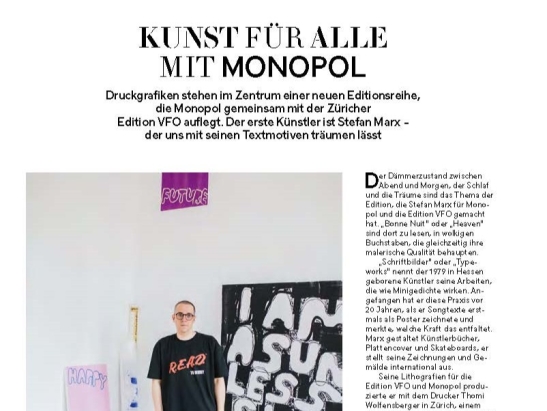 Stefan Marx Edition von Monopol und Edition VFO 
