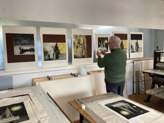 Atelier Besuch bei Uwe Wittwer